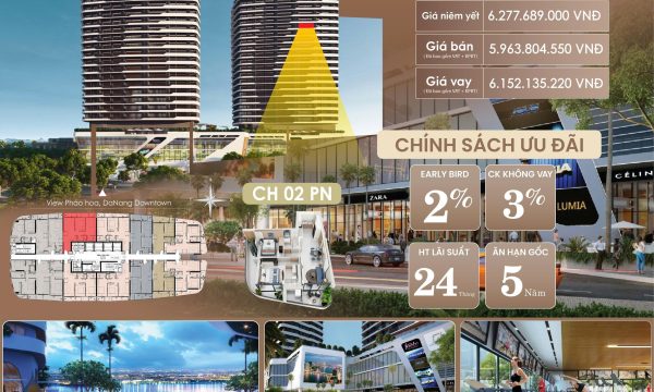 Căn hộ 2 Phòng Ngủ M1.19.02 – View pháo hoa & Downtown Đà Nẵng 🎆