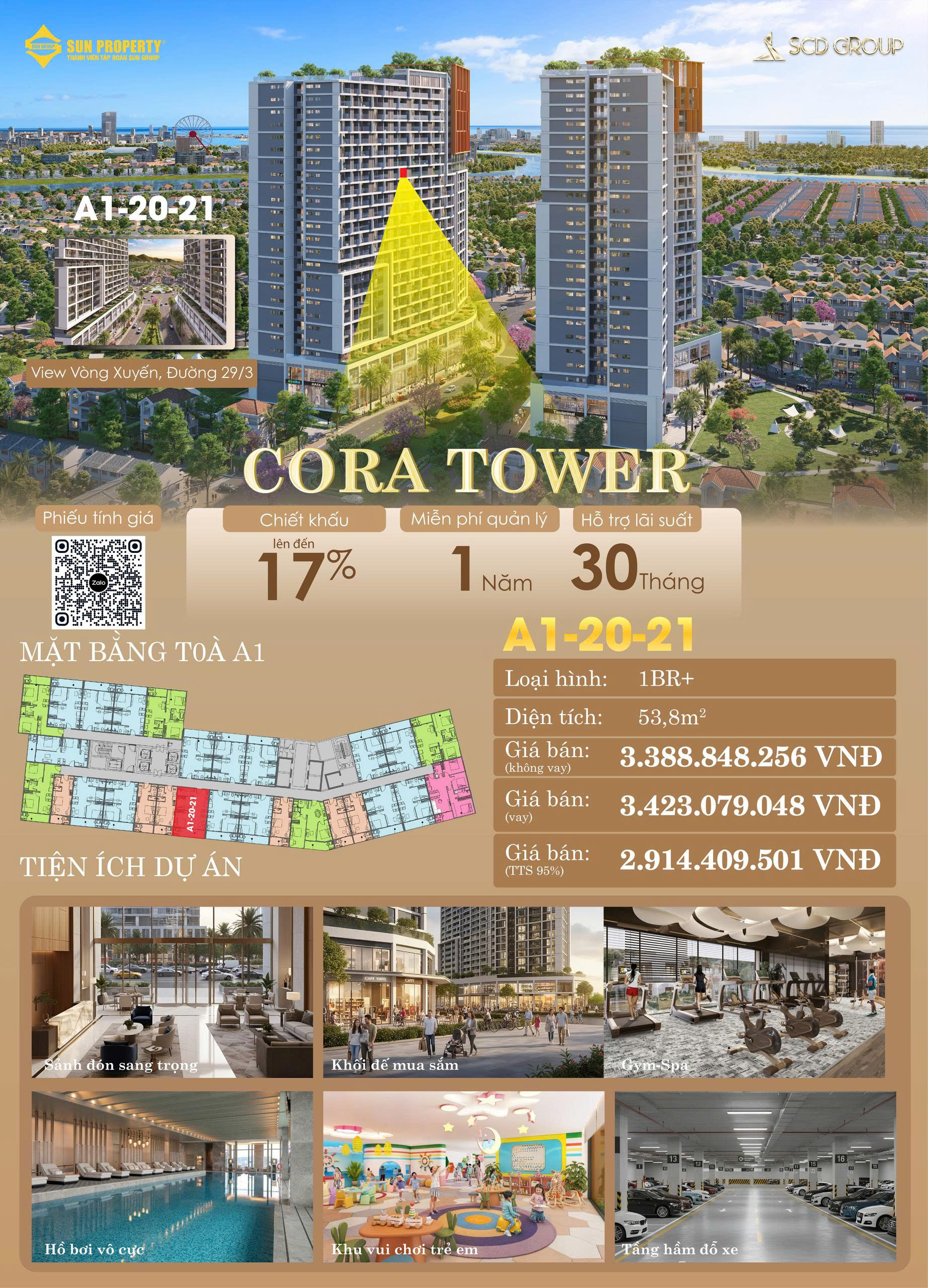 📈 Căn 1PN CORA Tower – Dòng Tiền Cho Thuê Ổn Định